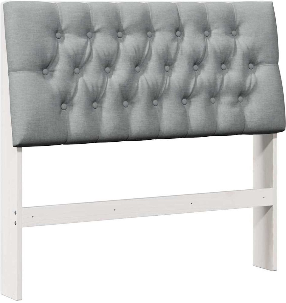 vidaXL Gestoffeerd - hoofdbord - Lichtgrijs - 100 - cm - Massief - grenenhout
