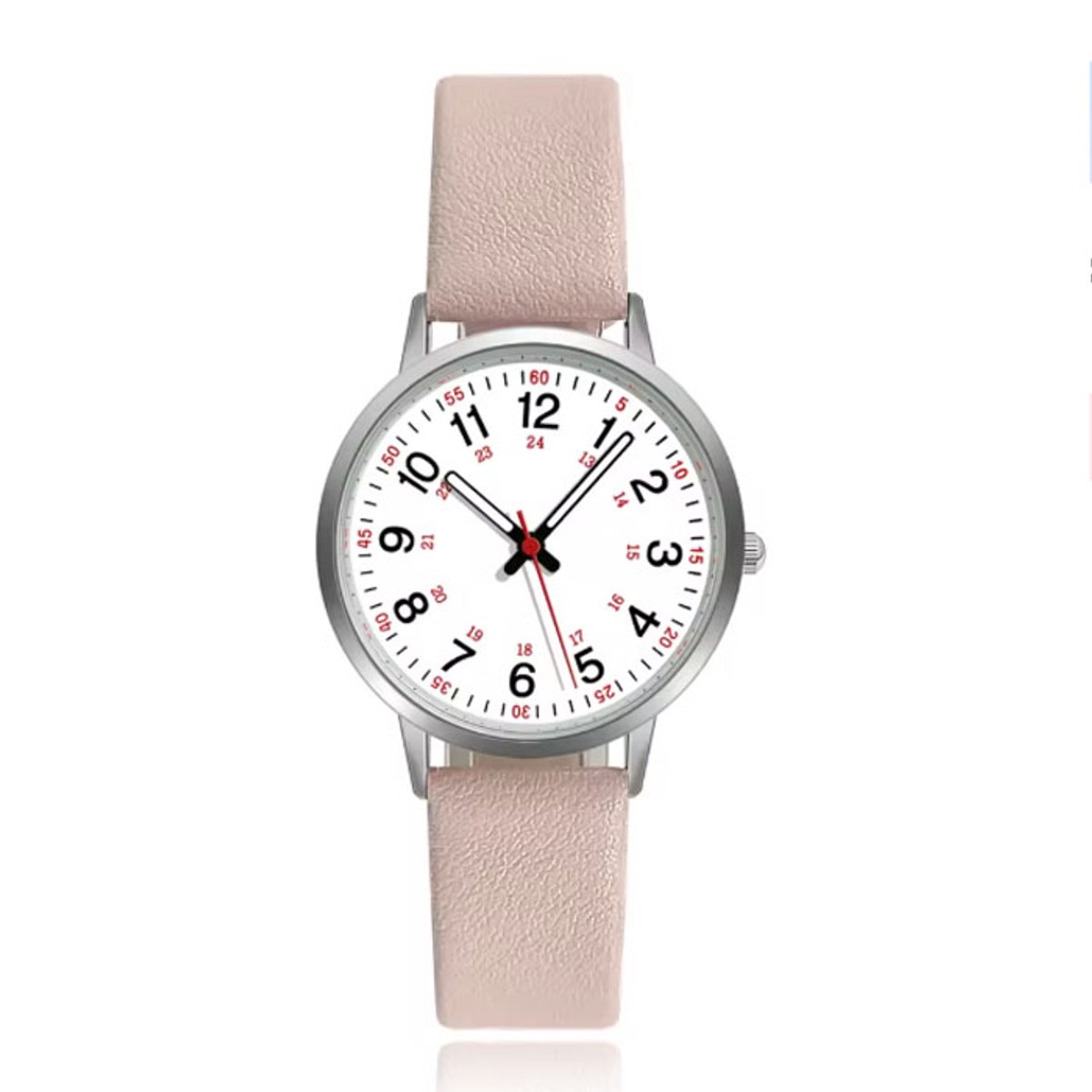 Trendy horloge met zlicht roze band