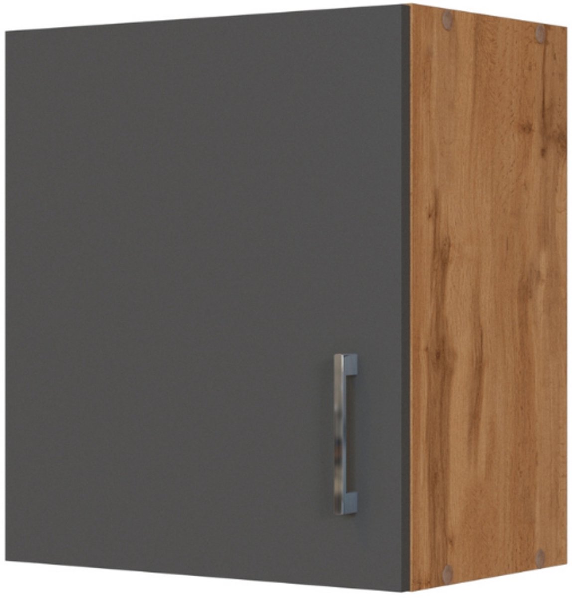 Keukenhangkast Sorrella 50cm 1 Deur - Antraciet/eik - Held - Keuken Bovenkast - Bruin; Antraciet - Melamine; Spaanplaat