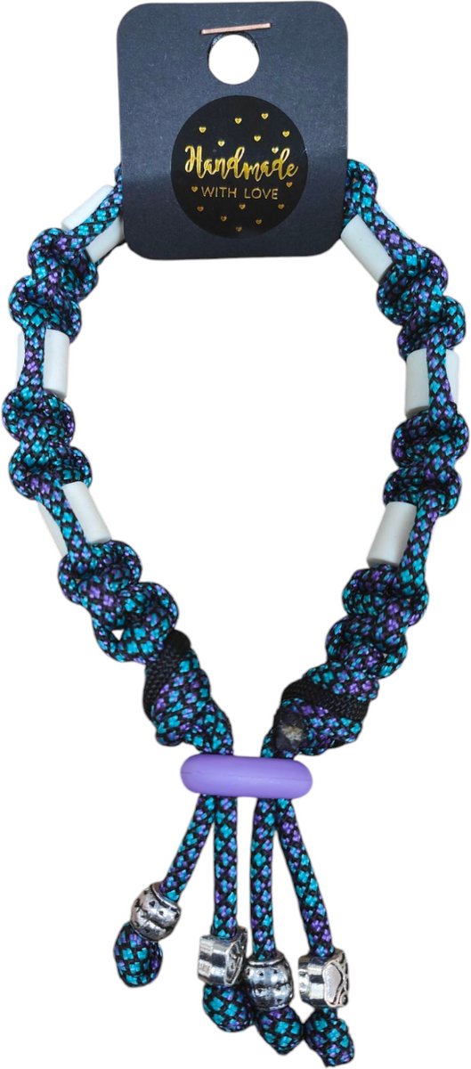 Anti-vlooien en tekenband blauw/paars nekomtrek 40 cm