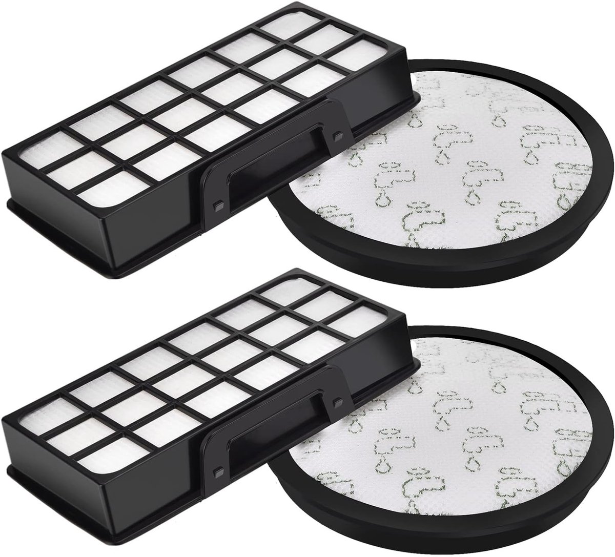 OEMG 2-delige Filterset (ZR903701) - Geschikt voor Rowenta RO7681EA RO7691EA RO7690EA RO7649EA RO7647EA RO7663EA RO7676EA Stofzuigers Wit