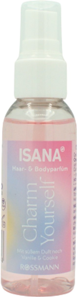 ISANA Haar- & Bodyparfum – Charm Yourself | 1x 50ml – Zoete Geur van Vanille & Cookie | Bodymist & Haarparfum - Limited Edition 2025