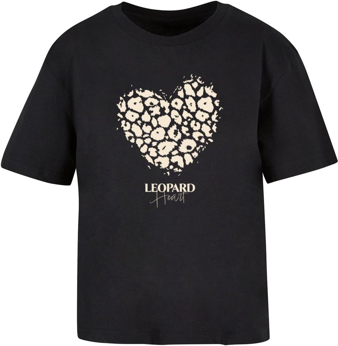 Merchcode Dames-T-shirt Ladies Leopard Heart Everyday Tee MP502902