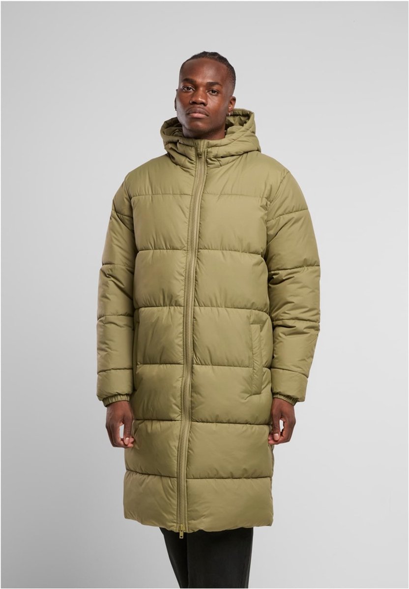 Urban Classics Long Puffer winterjas XXL Olijfgroen