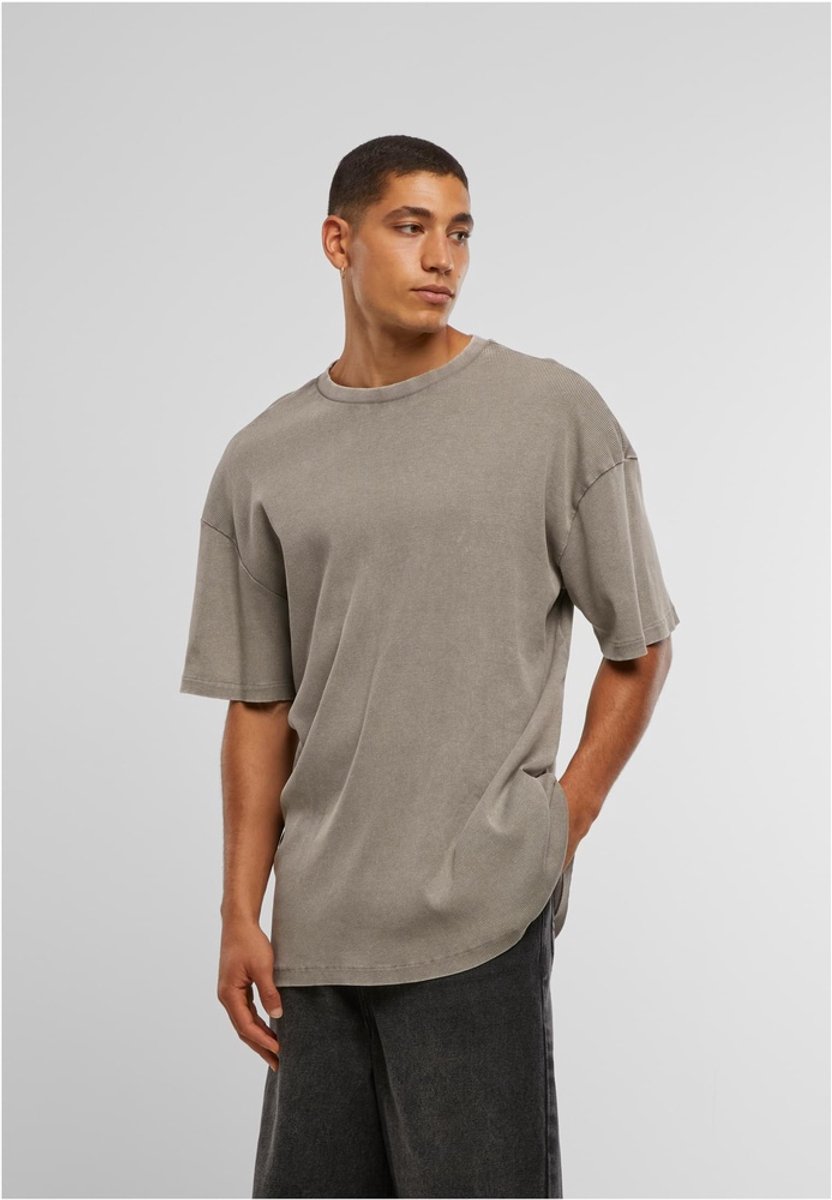 Urban Classics Washed Rib Heren Tshirt 5XL Grijs