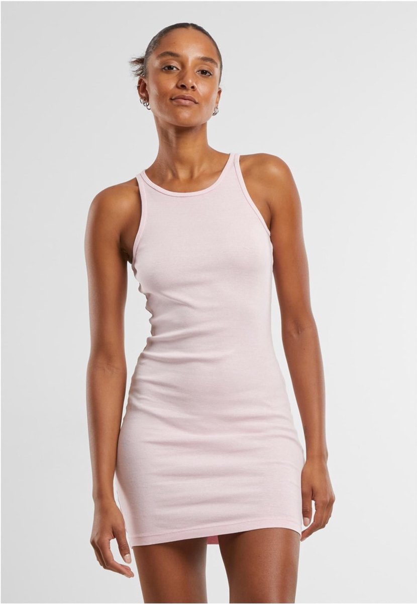 Urban Classics Washed Rib Jersey Korte jurk S Roze
