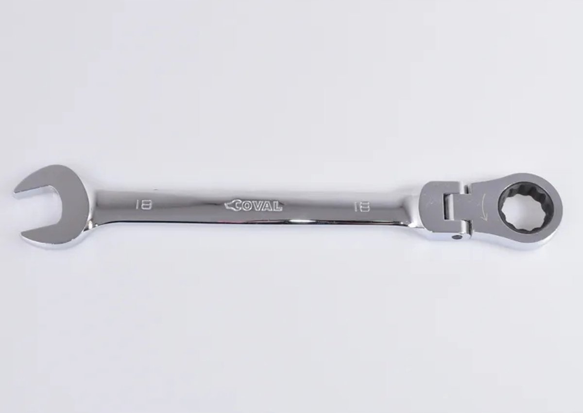 Coval Ringsleutel met Ratel 22 mm - Gebogen