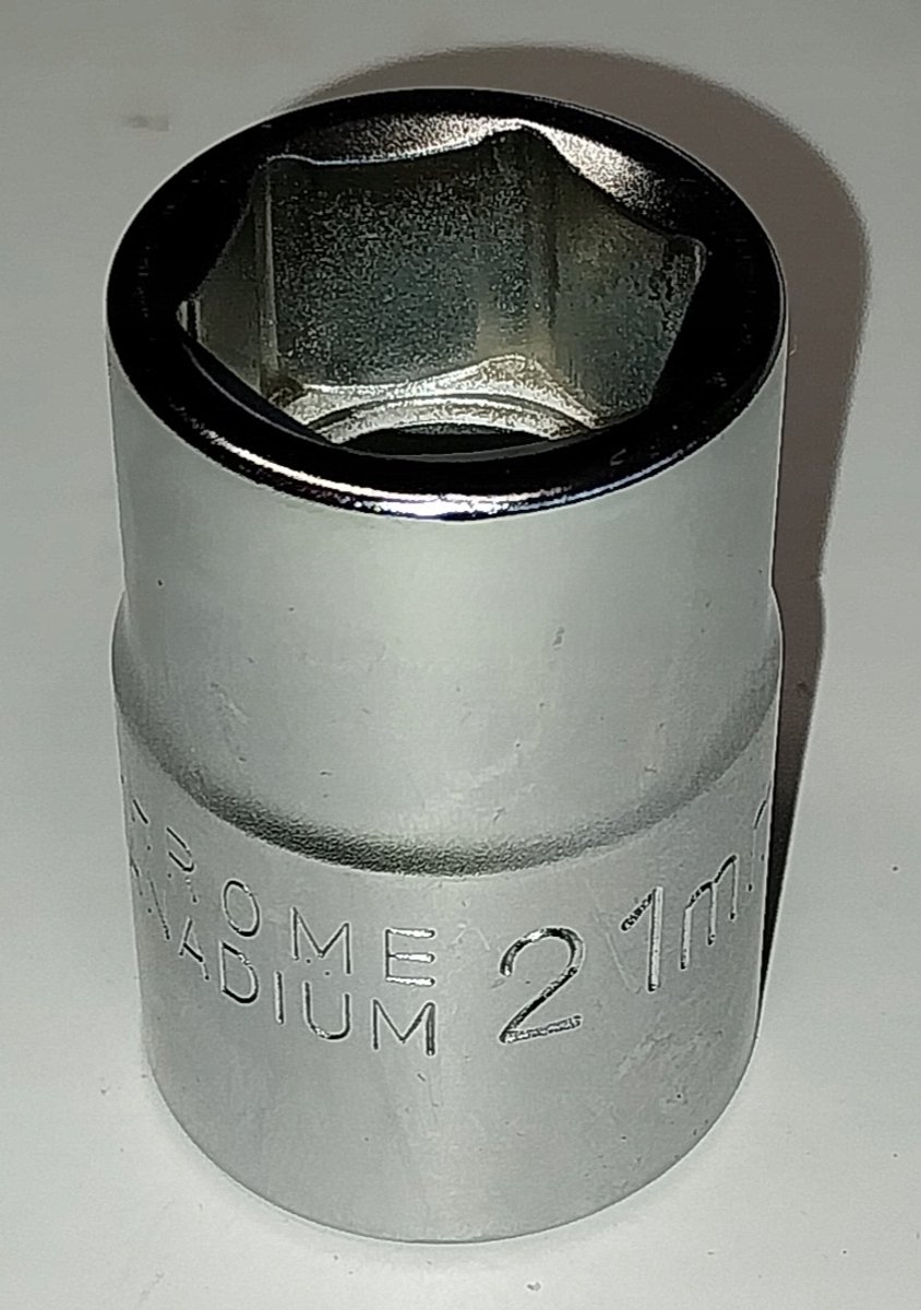 Dopsleutel 21mm 3/4" 6-kant Chroom Vanadium COVAL