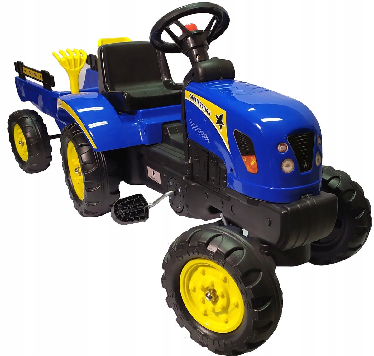 Merkloze Traptractor met Aanhanger en Accessoires - Veilig en Leuk!