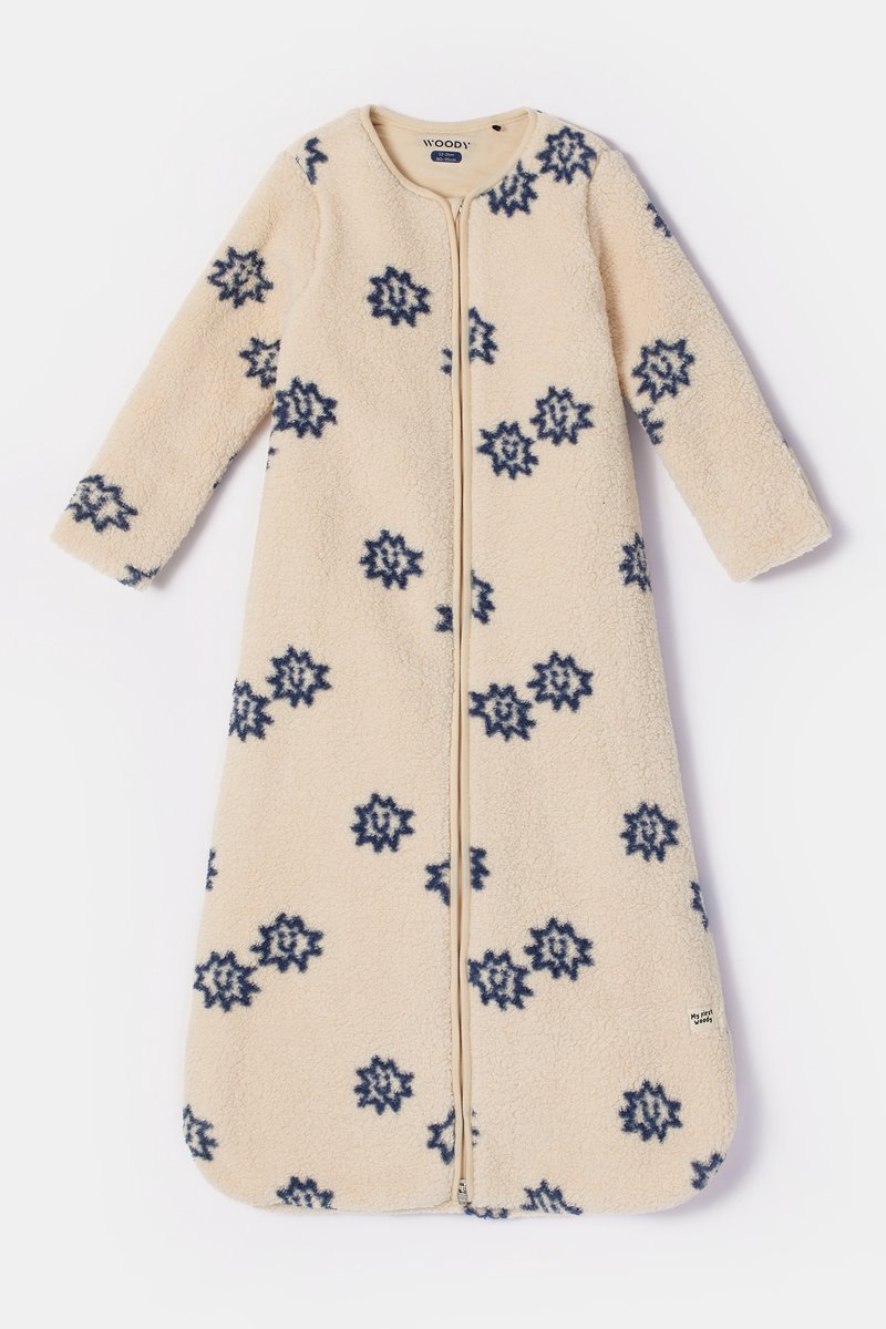 Woody slaapzak baby unisex - ecru met sterretjes all-over print - 252-10-BLZ-M/961 - 70cm
