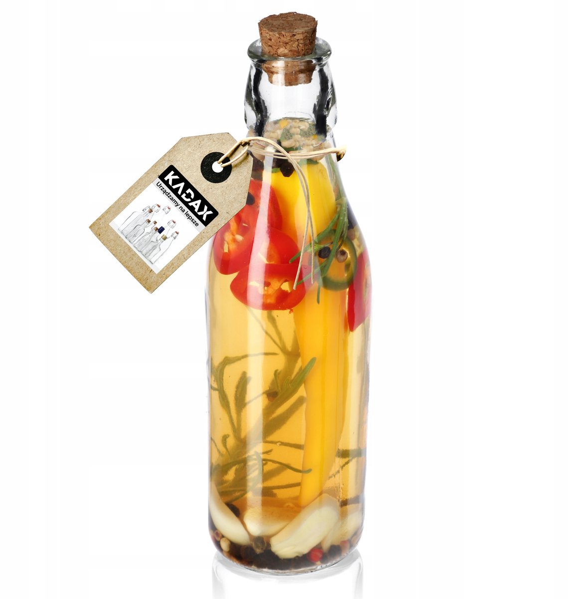 Glazen Fles voor Olie en Azijn met Kurk - 225 ml