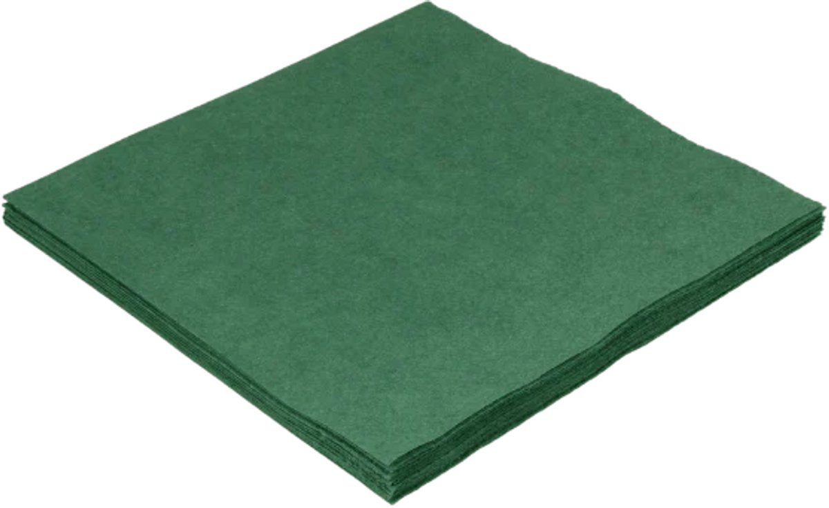 Servetten papier groen 1/4 vouw 33cm 2 laags 100 stuks