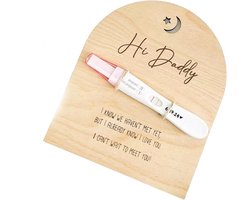 Houten zwangerschapsaankondigingsbord voor papa – “Hi Dad” baby verrassing, creatieve zwangerschap onthulling voor echtgenoot – cadeau aanstaande vader, baby aankondiging bord