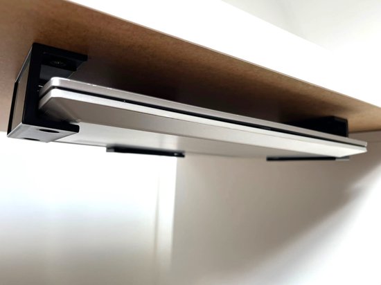 CAUTIOUS Verstelbare Laptophouder – Metalen C-klem Organizer Voor Onder Het Bureau – Bespaart Ruimte En Past Tot 5 Cm Dik