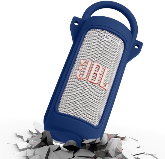 Beschermhoes geschikt voor JBL Grip Bluetooth Speaker - Met Draaghendel, Draagriem en Karabijnhaak - Meerdere Kleuren - Navy Blauw - Schokbestendig - Krasbestendig - Siliconen - Hoesje - Case - Bescherming — afbeelding 5