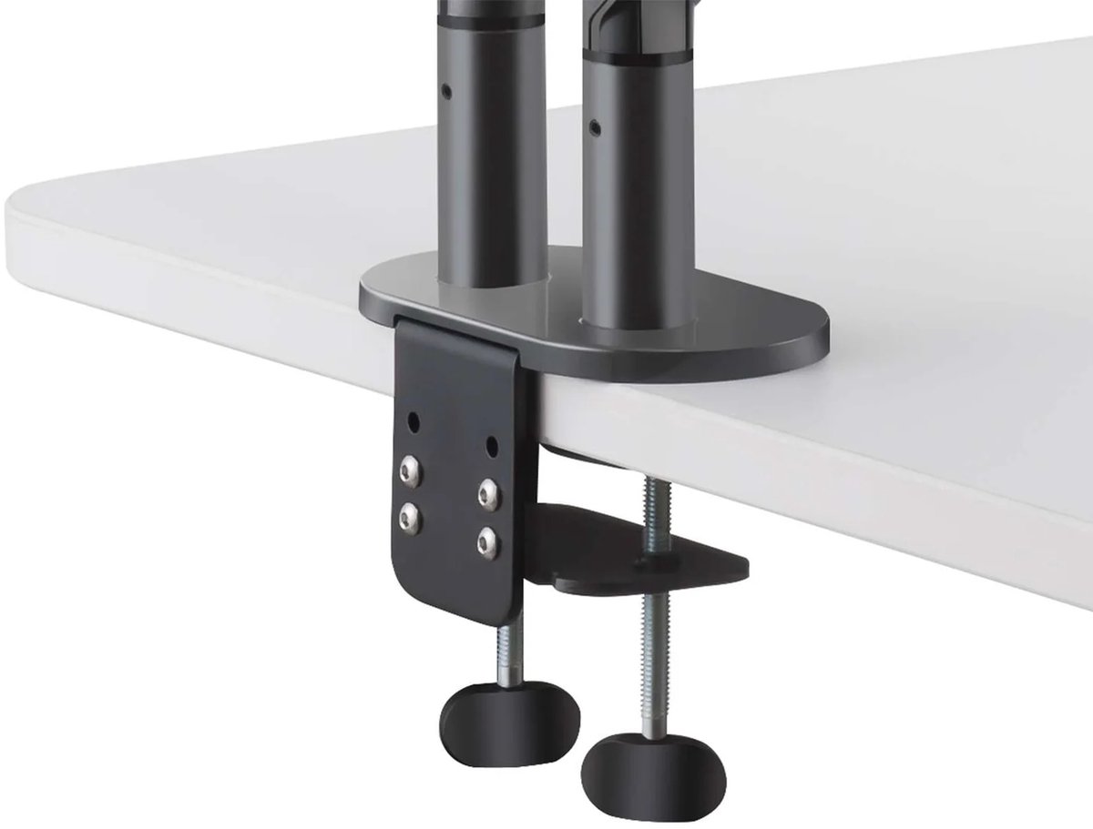 Alberenz Dubbele Monitor Arm Donkergrijs - Voor 2 Schermen tot 32 inch - VESA 75x75 & 100x100 thumbnail 3