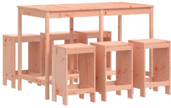 Ensemble de bar de jardin – Ensemble bar d'extérieur – Table et chaises de bar – Mobilier de bar – Bois de sapin de Douglas – Massief Hout – Design compact – Résistant aux intempéries