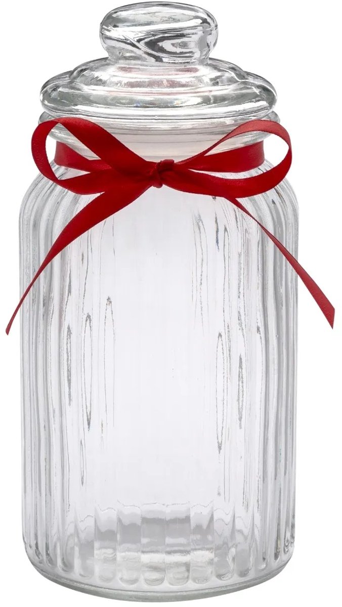 Altom Design Glazen Pot met Strik - 1.25L voor Koffie & Thee