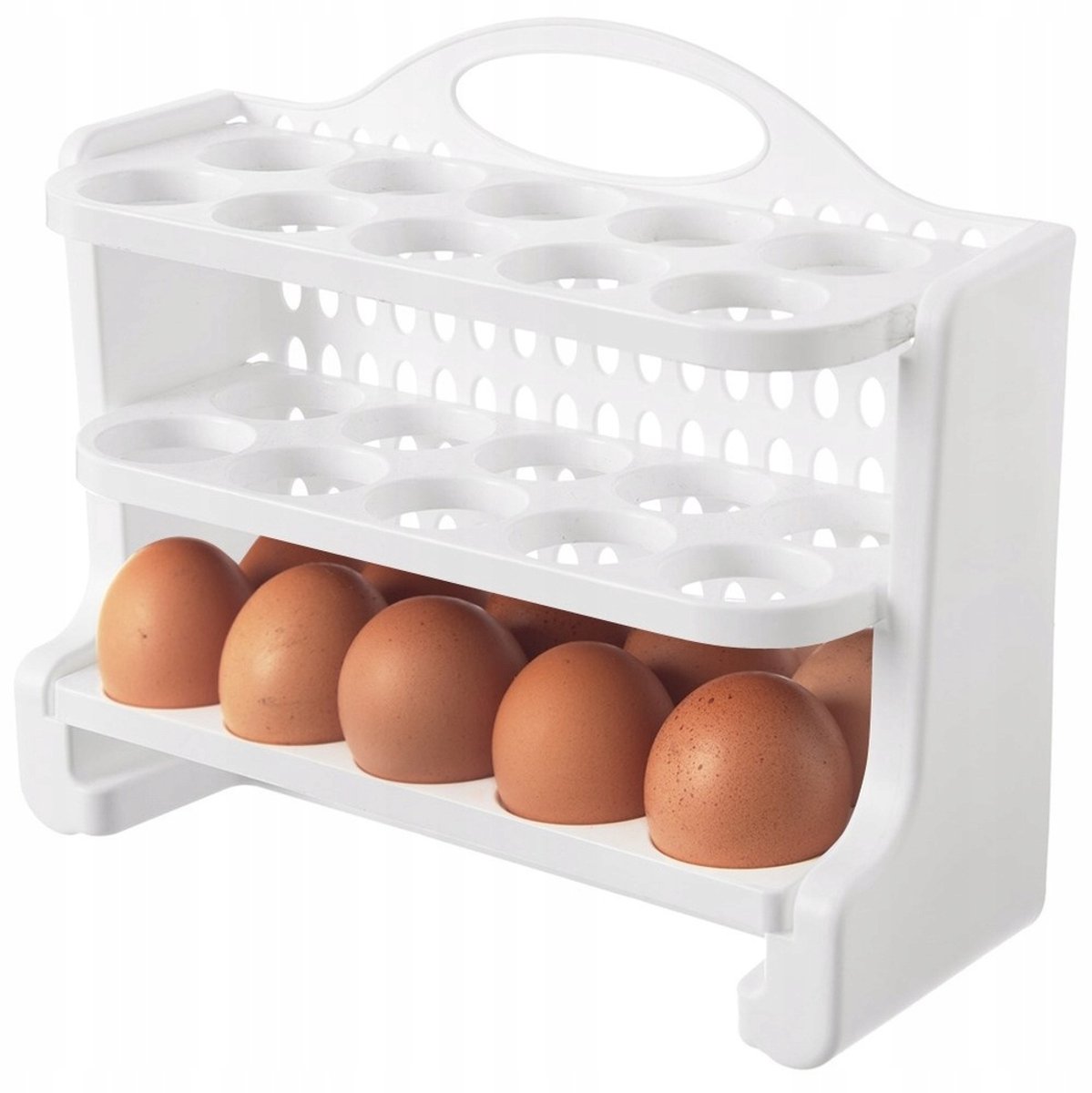 30 Eierorganizer Keuken Koelkast Opslag Container 3 Niveaus