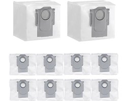 10 Stuks - Stofzuigerzakken geschikt voor Roborock S8+/ S8Pro Ultra/ S7MaxV Ultra/ S7Pro Ultra/ Q7+/ Q7Max+/ Q8 Max+/ Q5+/ Q5 Pro+ - stofzakken zakken zuigstation