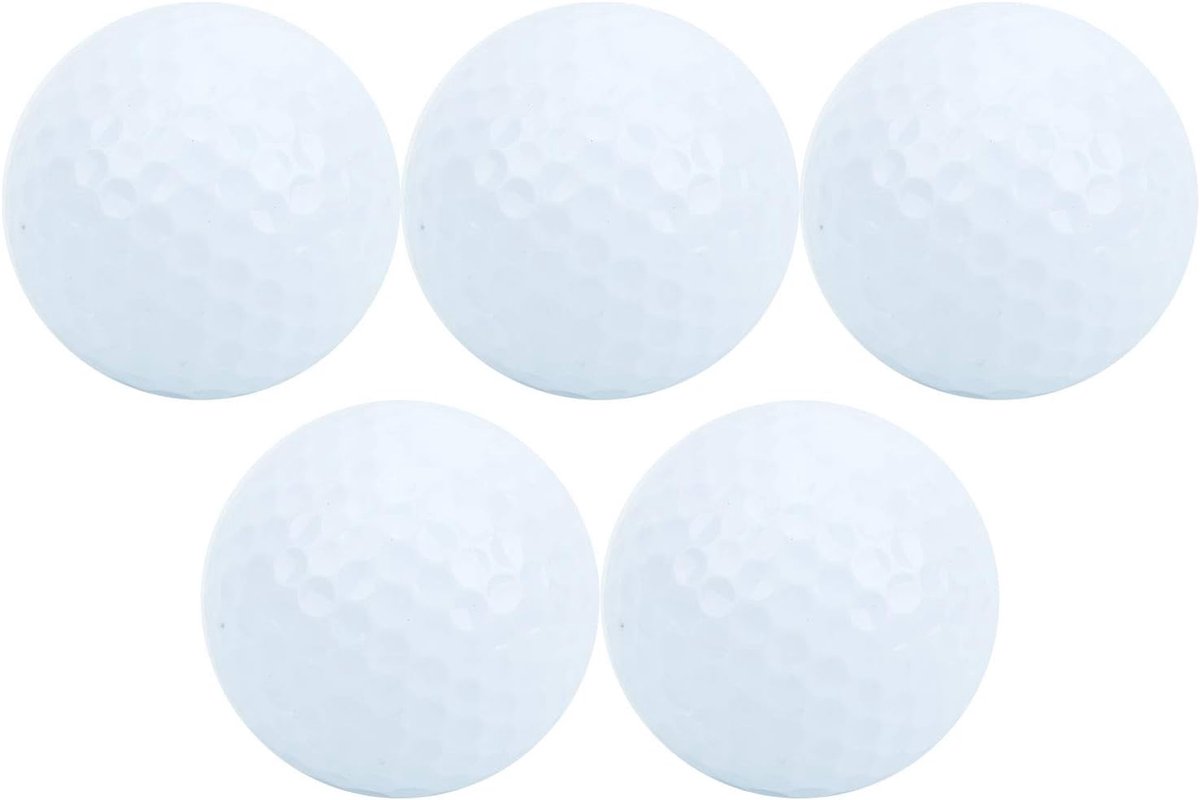 JeiibrZui Golfballen - Watergolf trainingshulpmiddel - Eenvoudig te bouwen voor binnen- en buitentraining - Verpakking van 5 - Geschikt voor kinderen en volwassenen Wit