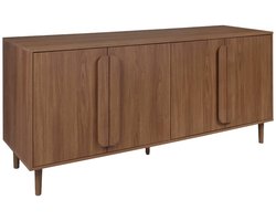 sweeek - Vintage dressoir houtdecor met 4 deuren 160cm - juliana