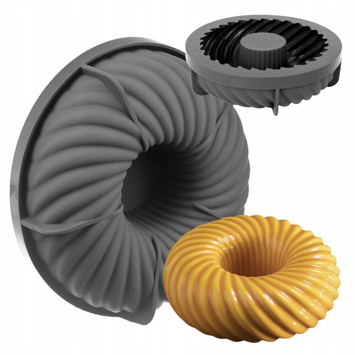 Flexibele Siliconen Cakevorm met Opening - Perfect voor Mousse & Desserts