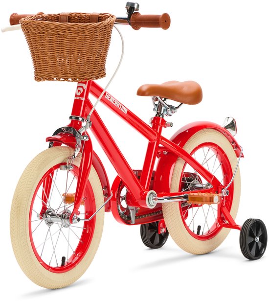 Generation Retro 14 inch Rood - Kinderfiets met mandje van Generation — afbeelding 2