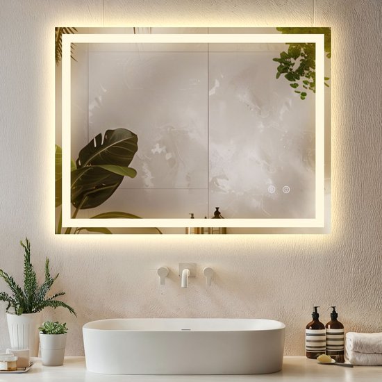 Spiegel 60x80 cm kopen? Ovale spiegel met dimbare verlichting