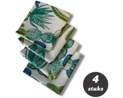 Tavas Servetten - 45 x 45 cm - Set van 4 stuks - Cactus - Katoen - Tafeldecoratie