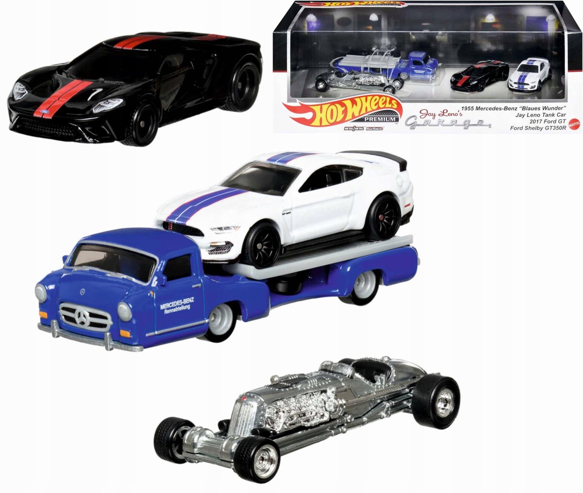 Hot Wheels Premium Jay Leno verzamelautoset - 4 stuks
