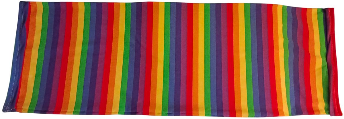 LGBTQ+ regenboog kussen Guling met Hypoallergeen Katoenen hoes. Medium ~70xØ~14-15cm.500gr, Prosoft™ Low Sweat Ademende Microvezel vulling, 100% Vegan en Halal Ergonomisch -Orthopedisch Bantal Pollo Bolster#