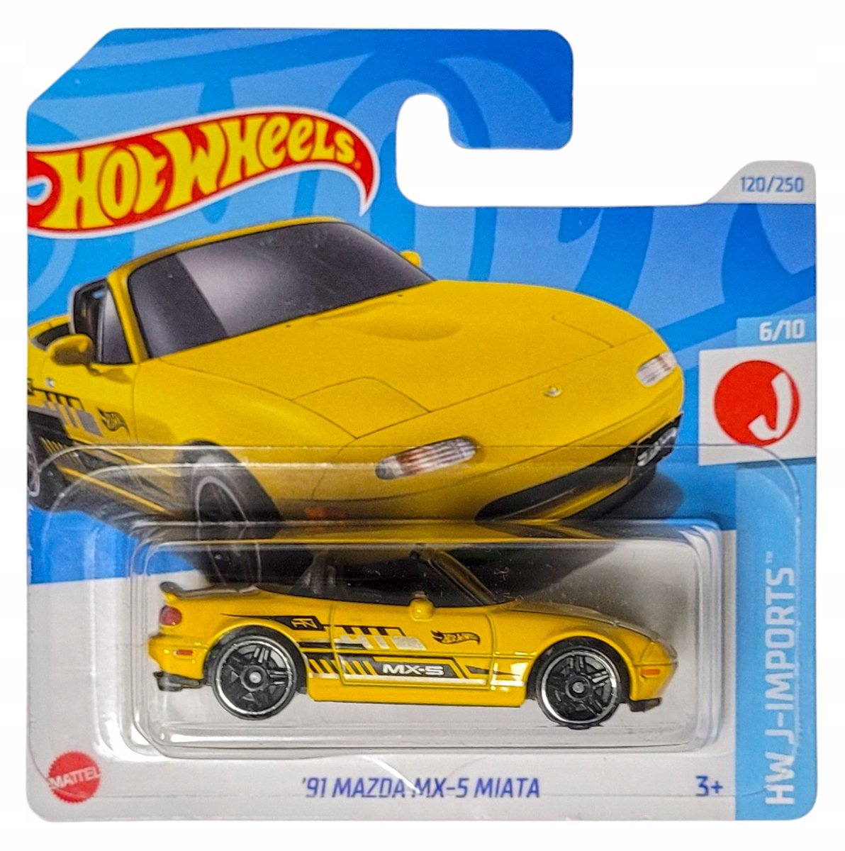 Hot Wheels '91 Mazda MX-5 Miata 2024 HTD80 - Geel 1:64