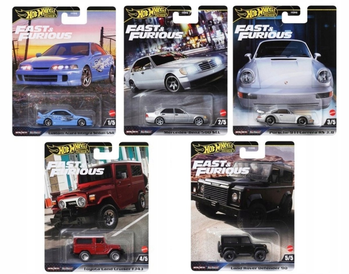 Hot Wheels Premium Fast & Furious-set - 5 auto's