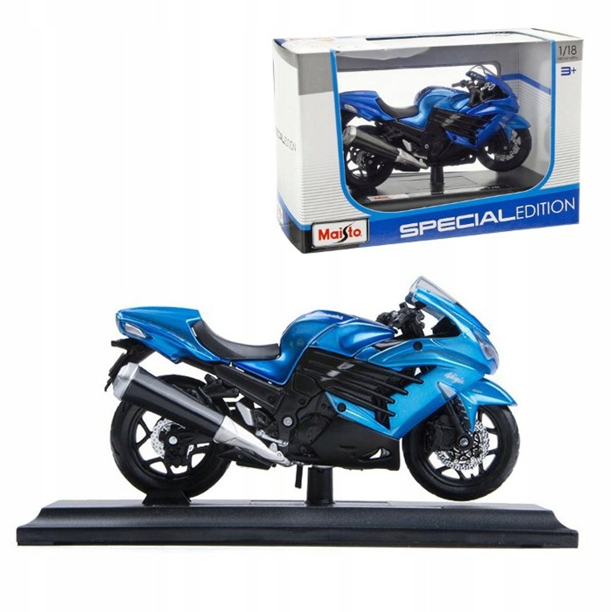 Kawasaki ZX-14R modelmotor, schaal 1:18, Maisto