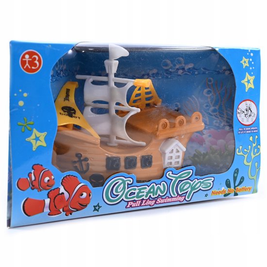 Foto: Piraten schip bad speelgoed opwindbare boot voor kinderen