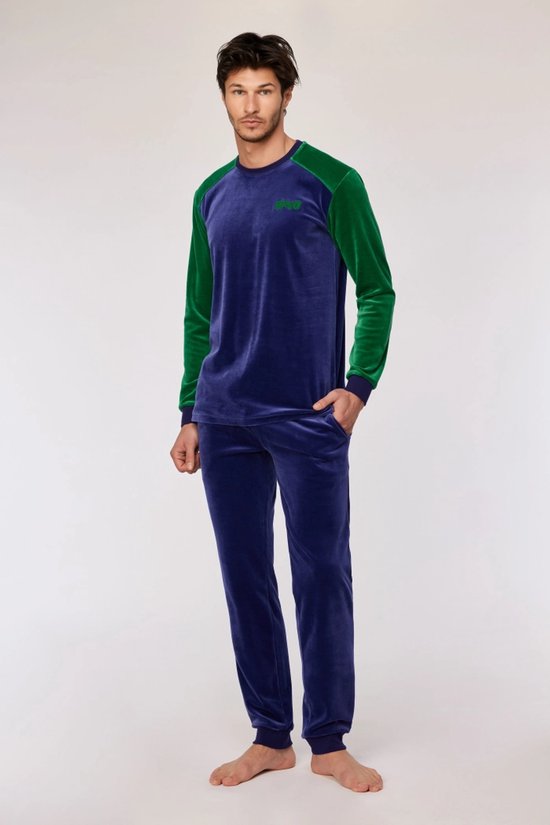 Woody Garçons- Pyjama homme bleu foncé - taille M