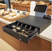 VEVOR Kassalade, 13 inch 12 V Kassa Inzetbak, Register Invoegen Lade voor POS-systeem met 4 Bill 5 Coin, Verwijderbaar Muntvak en 2 Sleutels, RJ11/ RJ12-kabel voor Supermarkt Bar Coffeeshop Restaurant