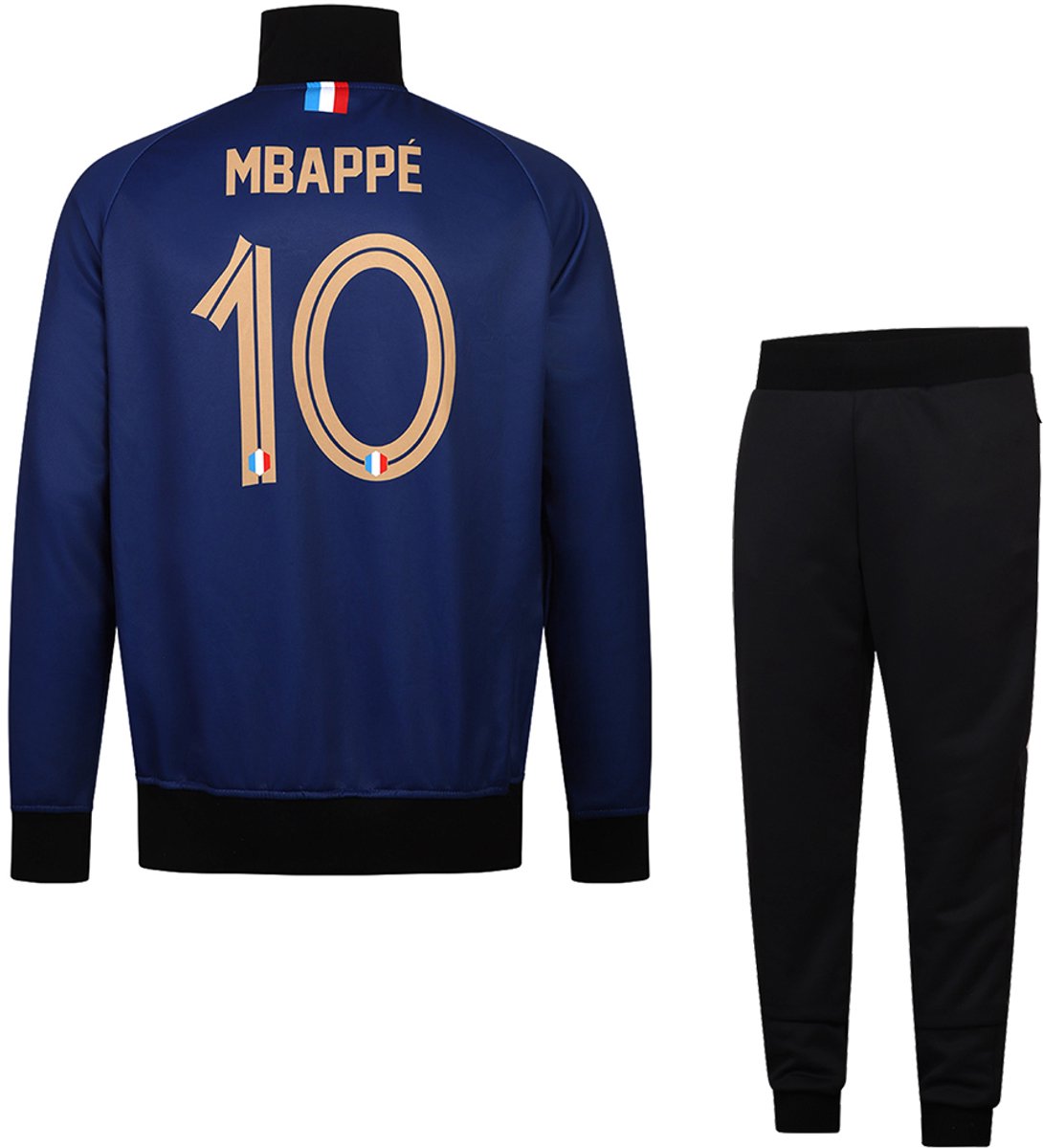 Mbappe Frankrijk Trainingspak Thuis - Kind en Volwassenen-116