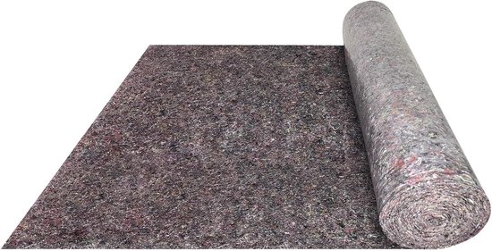 UISEBRT Vloerbescherming 50m x 1m, Schildersvlies gewicht 180 g/m², ca. 50 m², met antislip PE-folie voor behang, schilders en doe-het-zelvers, schildersvilt op rol