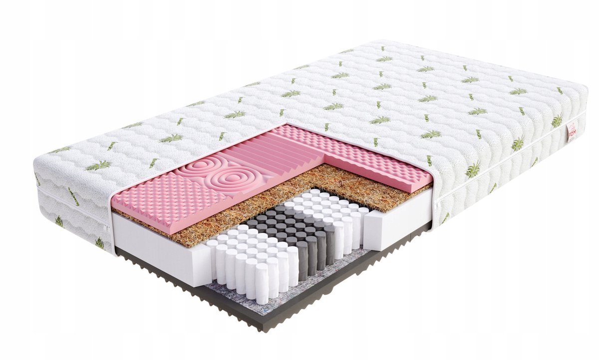 Matras Gina 180x200: Pocketvering, Visco, Kokos, H3/H4