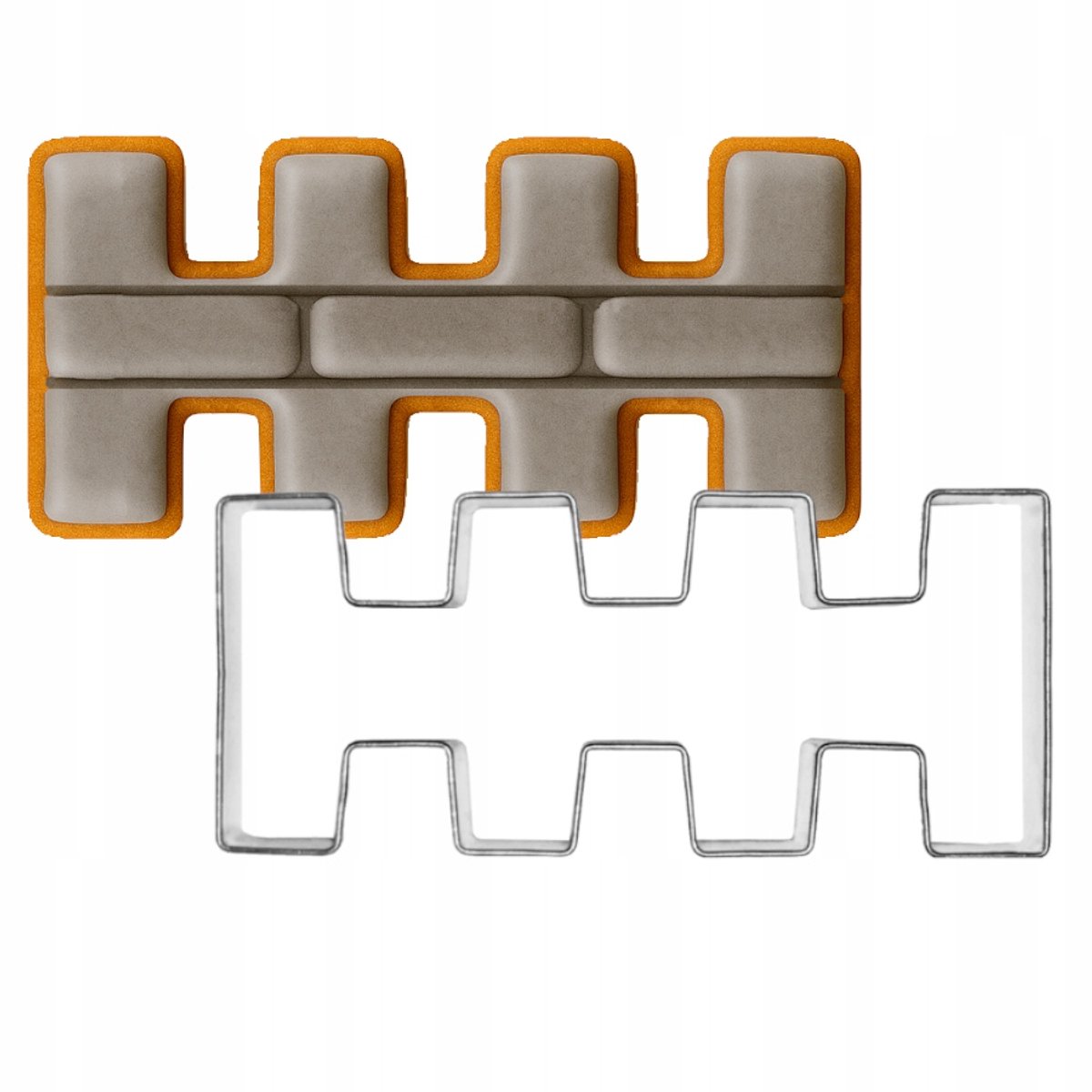 Koekjesform Kasteelmuur - 8cm metaal