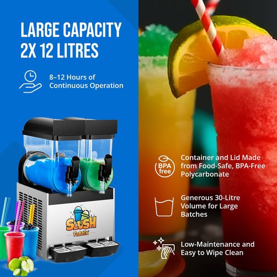 Royal Catering Slush puppy machine - 2 x 15 liter van Royal Catering — afbeelding 2