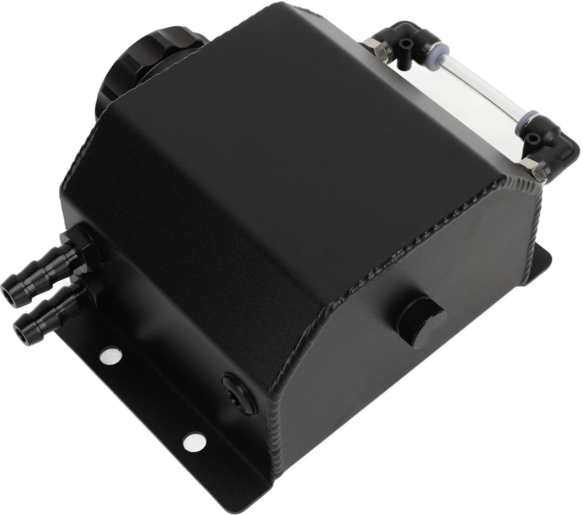 Expansion Tank, Universal Radiator Expansion Tank, Stable Aluminum Alloy For Car (Black)
