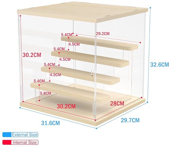 ZT6F Transparante vitrinekast voor verzamelobjecten, omkeerbare deuren, minifiguren, anime-figuur en rotssteen, vitrine, kast voor mini-actiefiguren en beeldjes, 80 x 106 cm ZT6F Transparante vitrinekast voor verzamelobjecten, omkeerbare deuren, minifiguren, anime-figuur en rotssteen, vitrine, kast voor mini-actiefiguren en beeldjes, 80 x 106 cm
