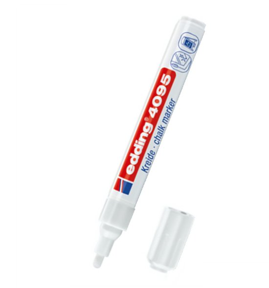 edding Krijtmarker 4095 2 - 3 mm, wit