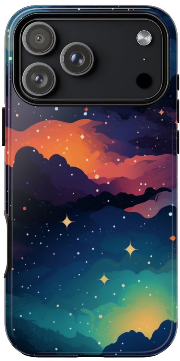Kleurrijke Sterrennevel Wolken – Telefoonhoesje Geschikt voor iPhone 17 Pro Max