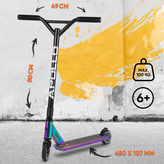 Apollo Stunt Scooter Gravity - Leuke Step Voor Kinderen En Tieners Kinderstep Trickstep Voor Jongens En Meisjes Vanaf 6 Jaar Stuntstep Ook Geschikt Voor Beginners Stijlvolle Stuntstep Voor Kindere