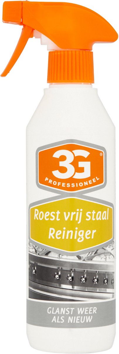 3G Professioneel Roestvrijstaal Reiniger - 500 ml - RVS Reiniger - Roestvrijstaal Schoonmaken - Metaal Reiniger - Inox Reiniger - Staalpoets