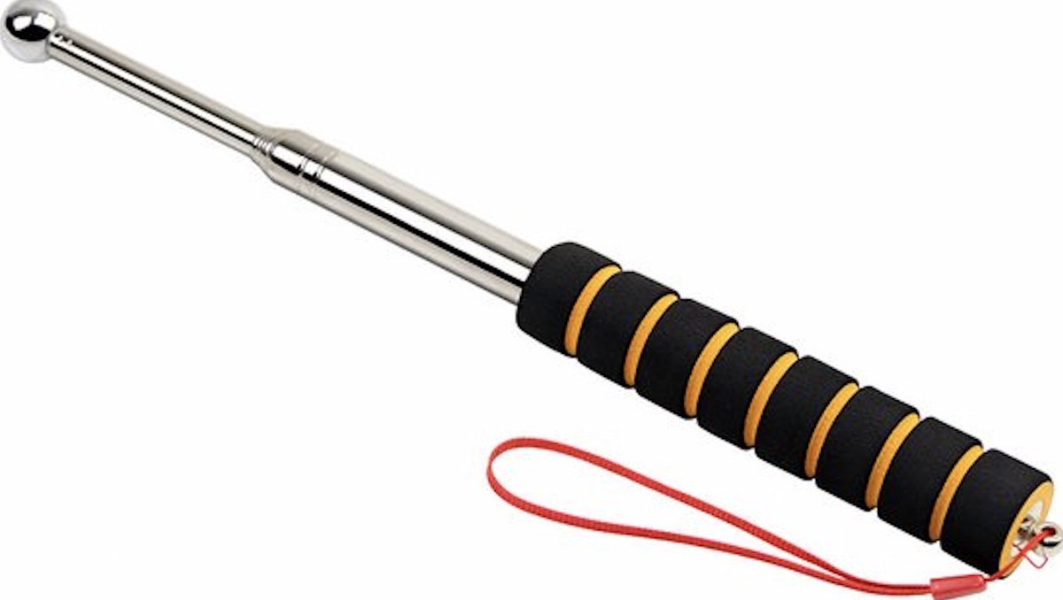 SilverAndCoco® - Handvlaggenstok | Kunststof Vlaggenstok handformaat voor Parades en Evenementen | Compact formaat Handvlag houder | Duurzaam Lichtgewicht stok voor Vlag Demonstraties | Stevige grip - Oranje / Zwart